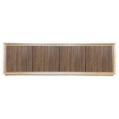 Fuga Noce Due 4-Door Grooved Sideboard by Mascia Meccani