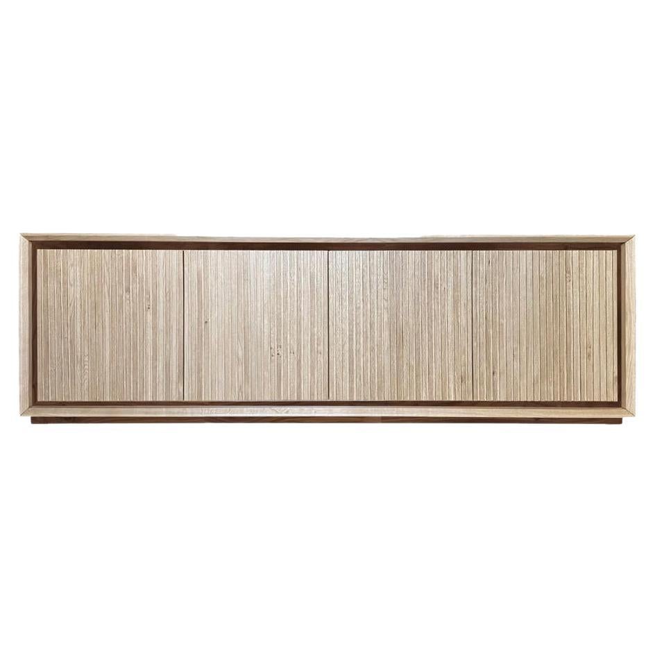 Fuga Noce Uno 4-Door Grooved Sideboard by Mascia Meccani For Sale