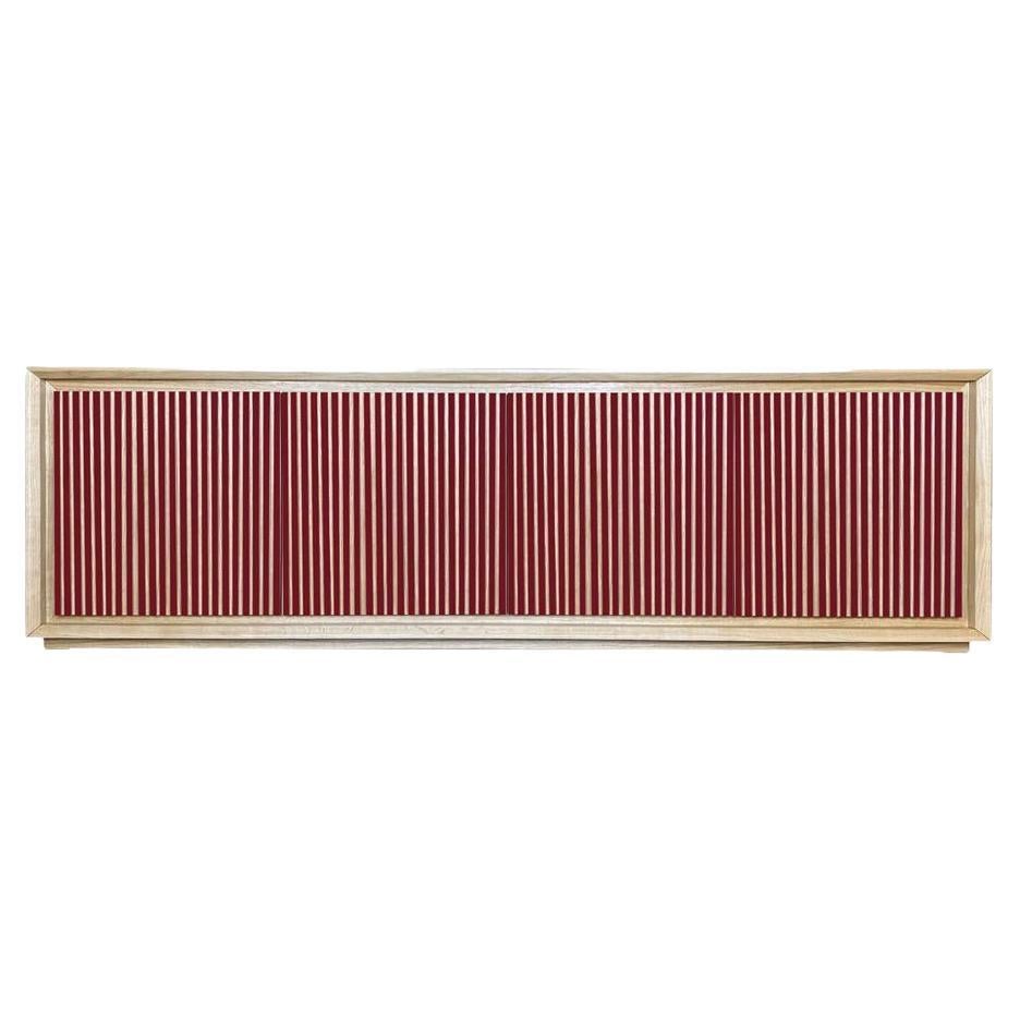 Fuga Rubino 4-Door Grooved Ruby Sideboard by Mascia Meccani For Sale