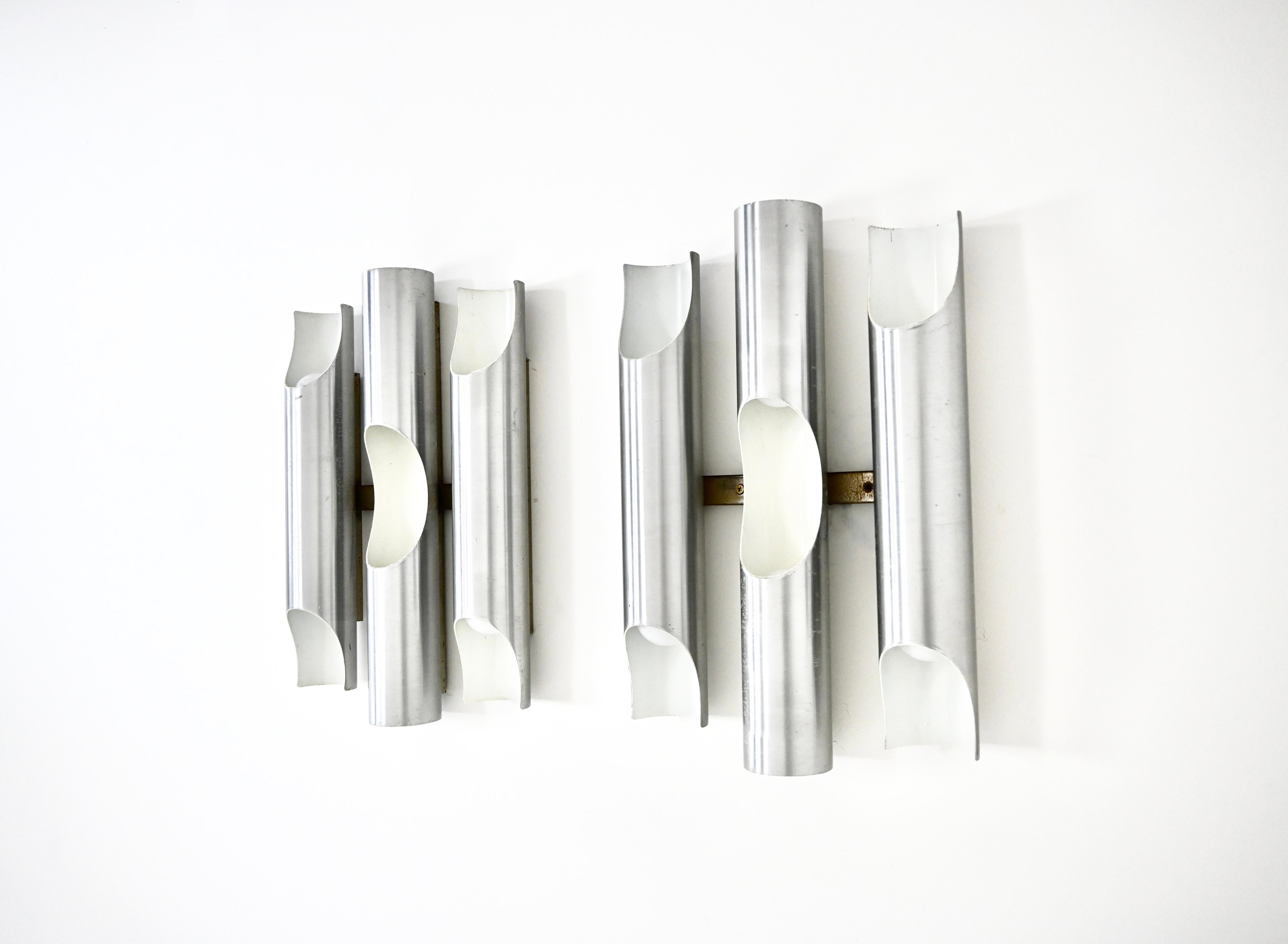 Fin du 20e siècle Lampes murales Fuga de Maija Liisa Komulainen pour Raak, 1970, lot de 2 en vente