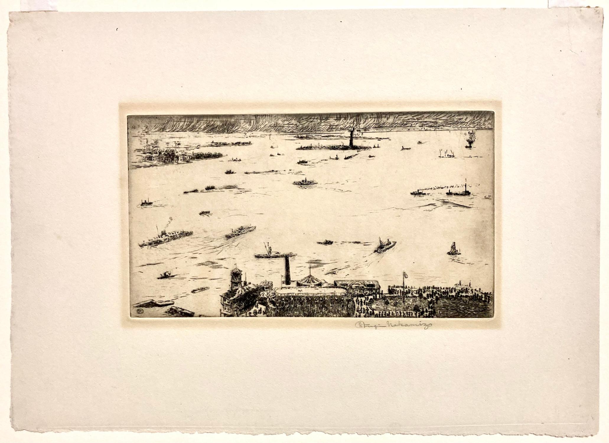Fugi Nakamizo, New York Harbor from the Battery For Sale 1