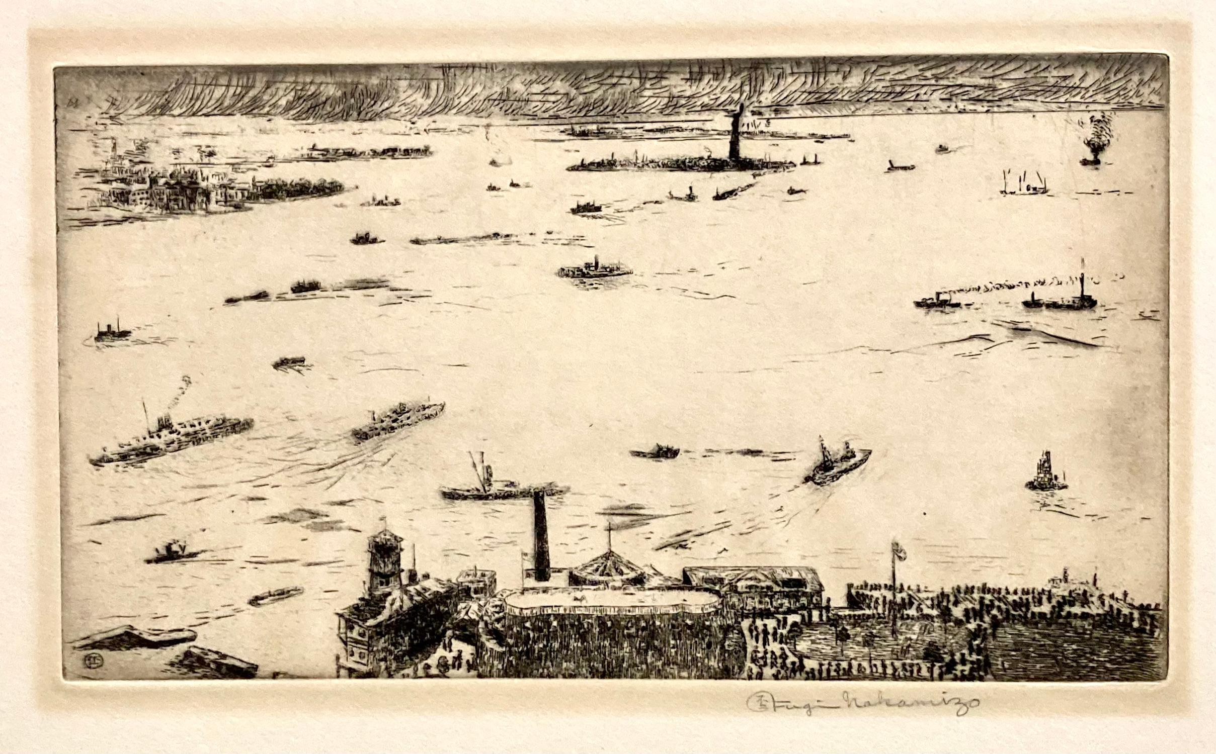 Fugi Nakamizo, New York Harbor from the Battery