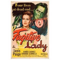 Fugitive Lady 1957 U.S. One Sheet Film Poster