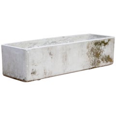 Fugurit Rectangle Concrete Outdoor Planter, 1970s, Signed