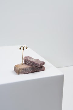 Fuji Series, N757 Purple Lepidolite Lamppost Table Sculpture