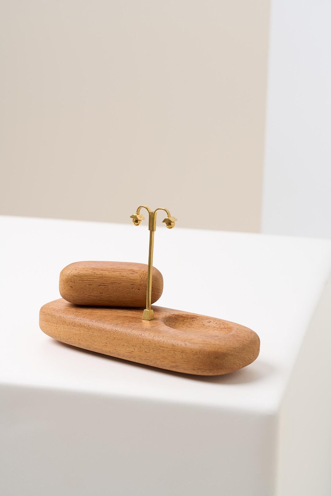 Fuji-Serie, Skulptur aus Holz und Messing N1 im Zustand „Neu“ im Angebot in Santa Edwiges, MG