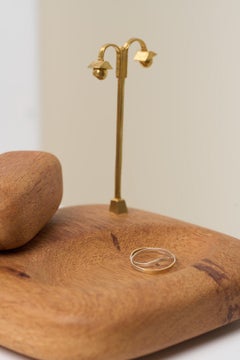 Fuji Series, Wood and Brass Sculpture N2