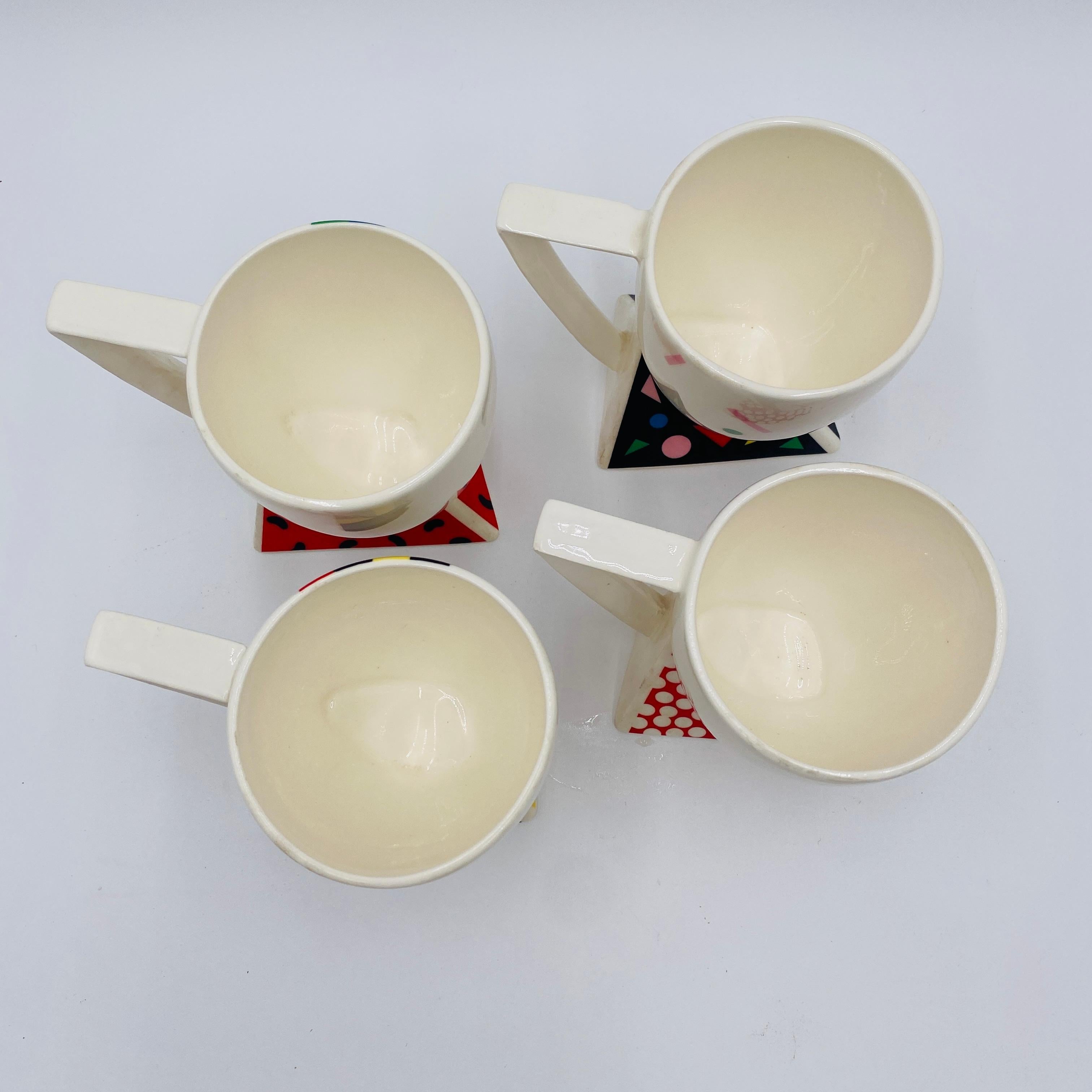 Juego de tazas Fujimori para cerámica Kato Kogei Postmoderna Alpha 3 Memphis Japón Años 80 en venta 4