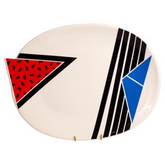 Plat Alpha 3 post-moderne Memphis pour Kato Kogei Japan, années 1980