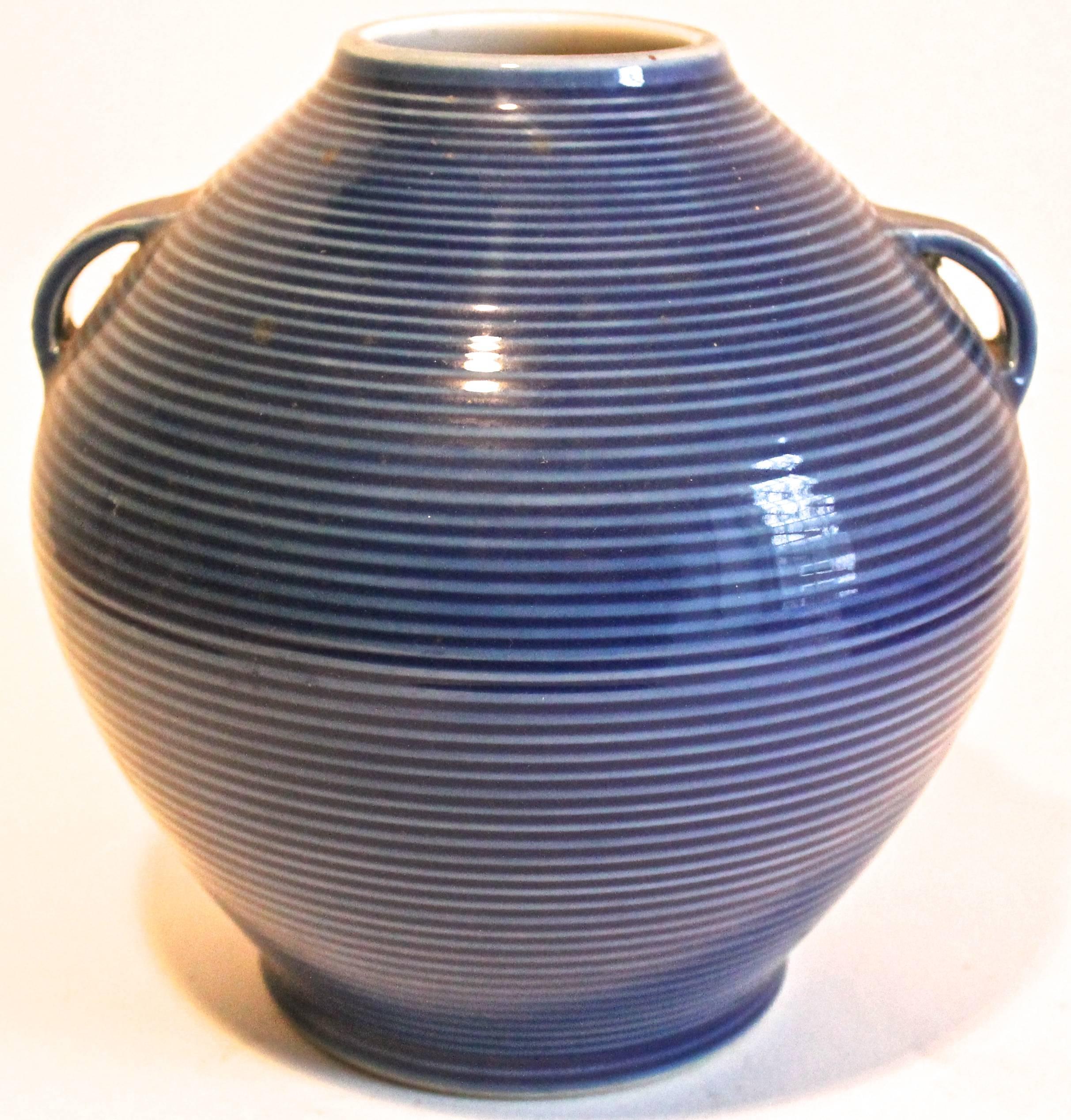A rare and beautiful vase, an unusual Fukagawa without any oriental naturalistic overtones.