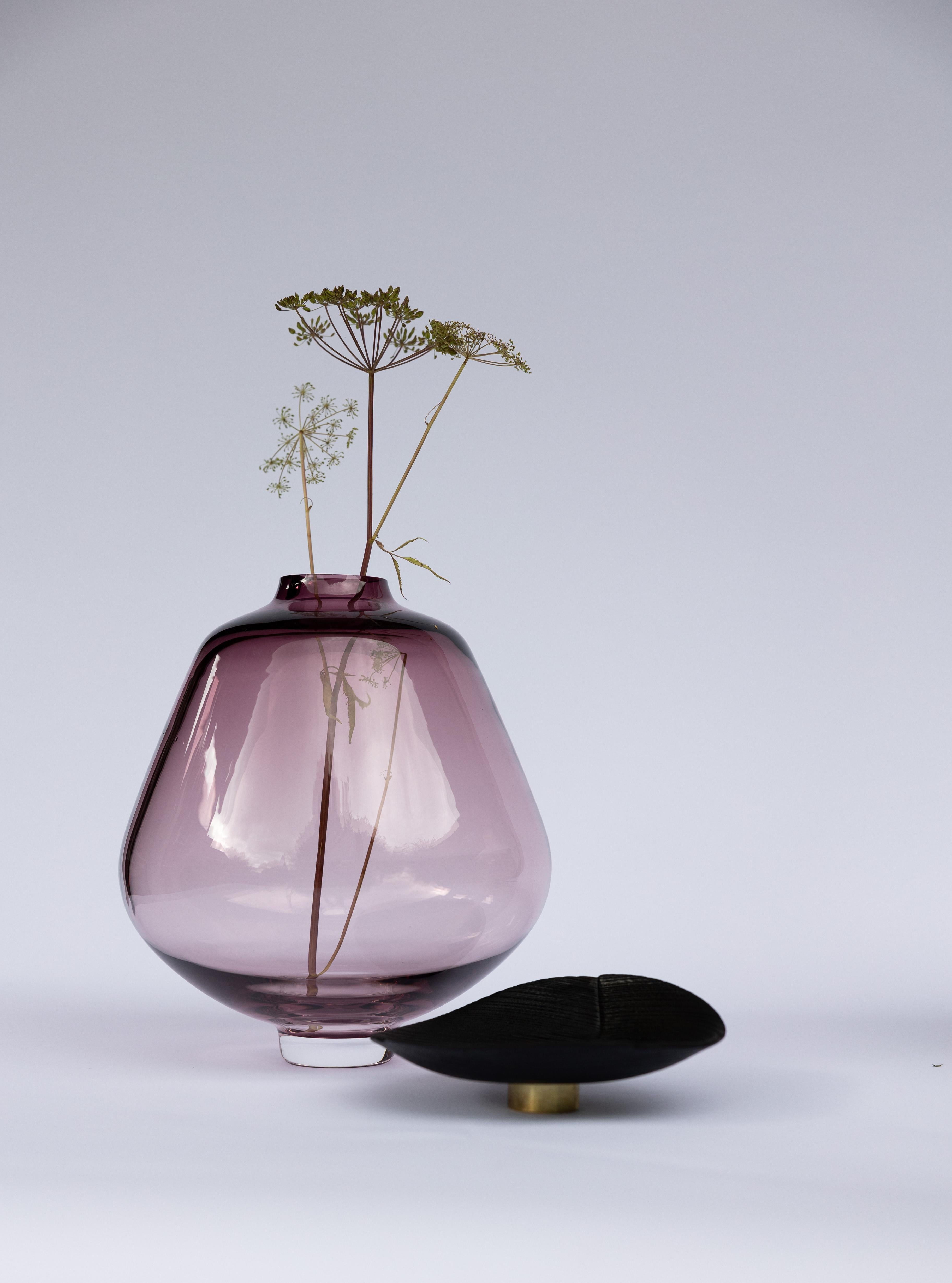 Glass Fukui Stacking Rose Vessel by Pia Wüstenberg For Sale