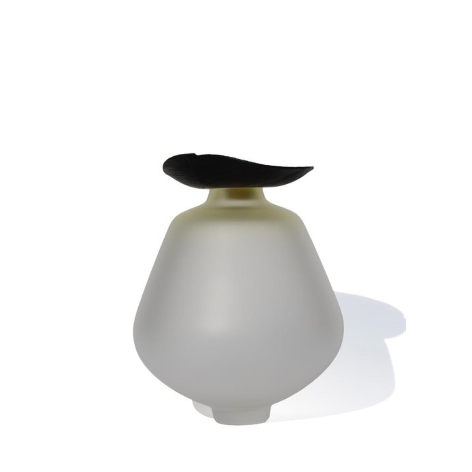 Fukui Stacking Satin Lemon Vessel by Pia Wüstenberg
Unique Piece. Handmade In Europe.
Dimensions: Ø 22 x H 26 cm.
Materials: Handblown glass and wood.

Available in different color options. Dimensions are approximate, due to the handmade nature of