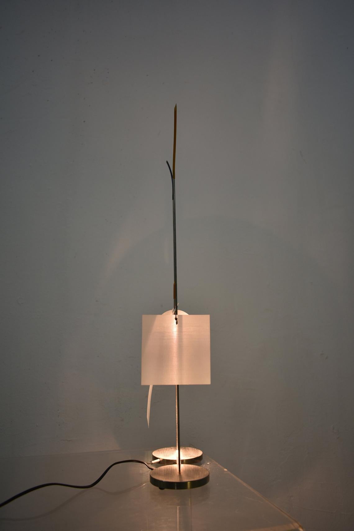 Nickel 'Fukushu' Table Lamp, Ingo Maurer for Design M, Germany, 1986