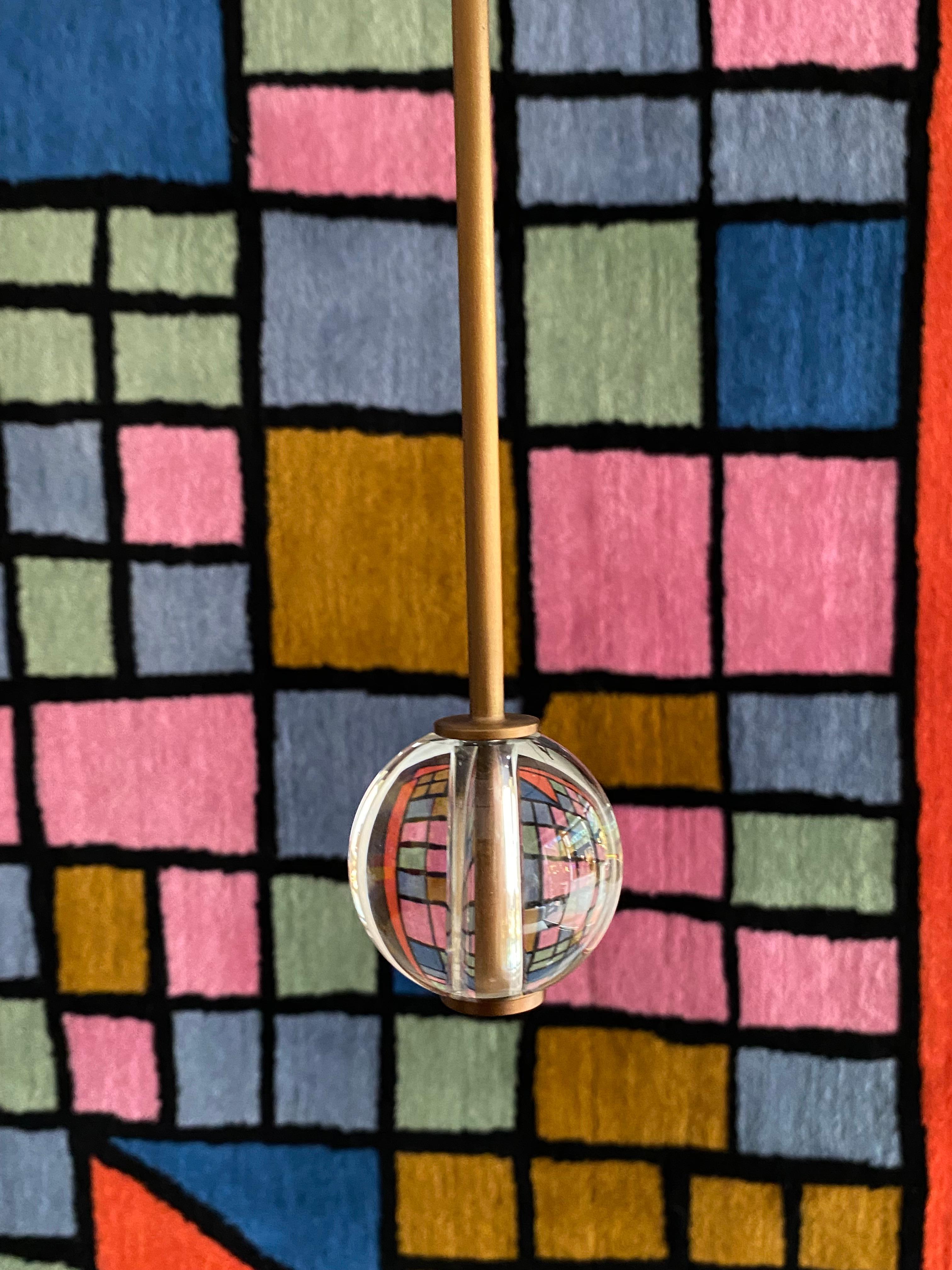 Lámpara Fulcrum Lantern Latón / 2 globos de cristal soplado a mano en venta 3