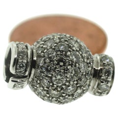 Full Ball Diamonds Clasp 17.1x10.8 mm 18K White Gold