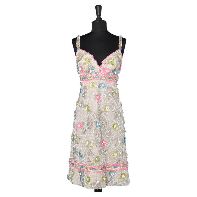Balmain mini dress - elegant summer style with pastel colors