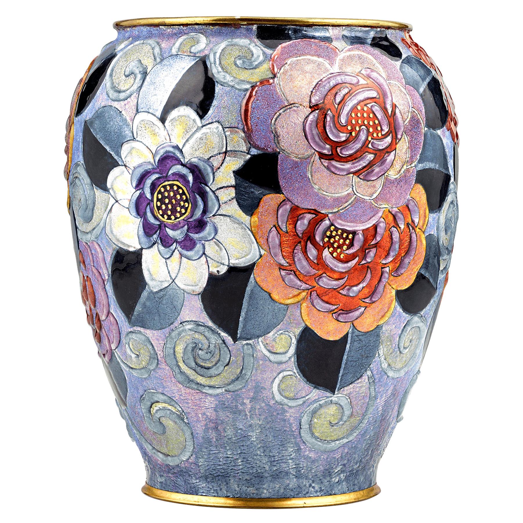 Full Bloom Floral Vase by Camille Fauré
