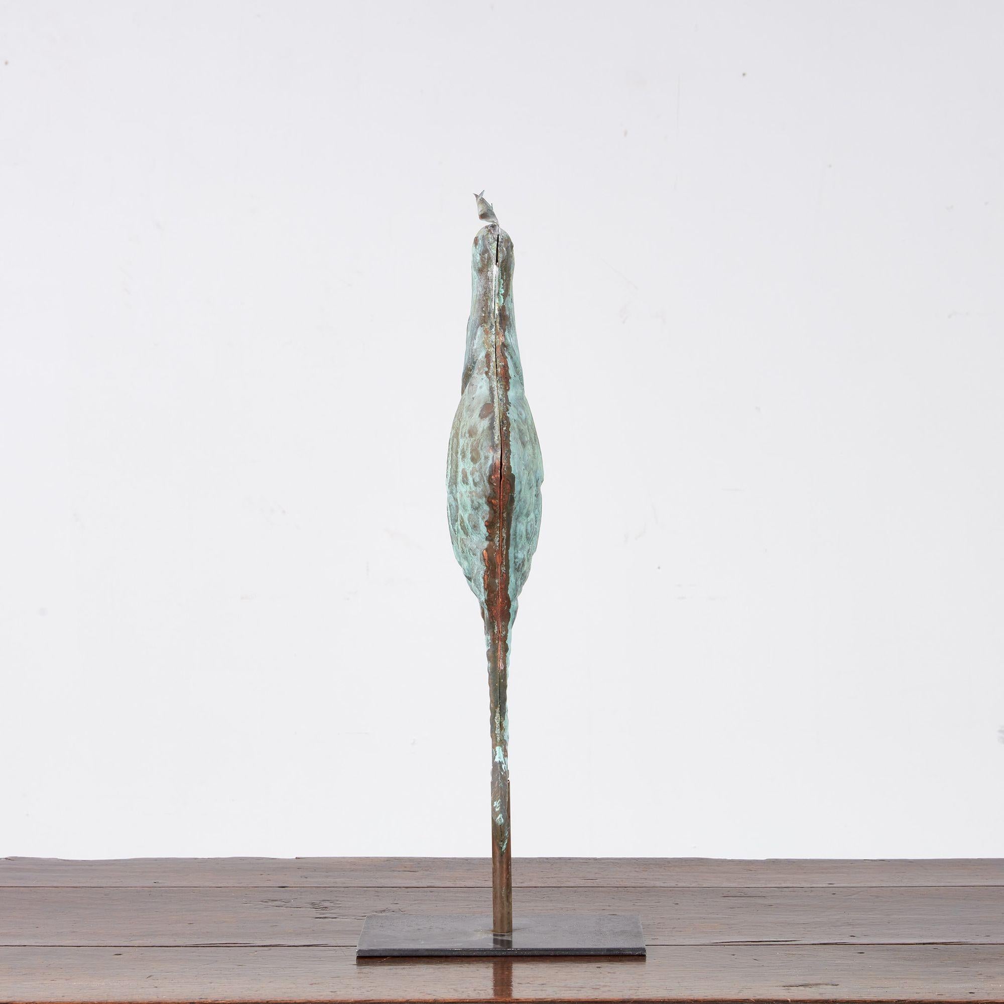 Full-Bodied Rooster Weathervane Cobre en venta