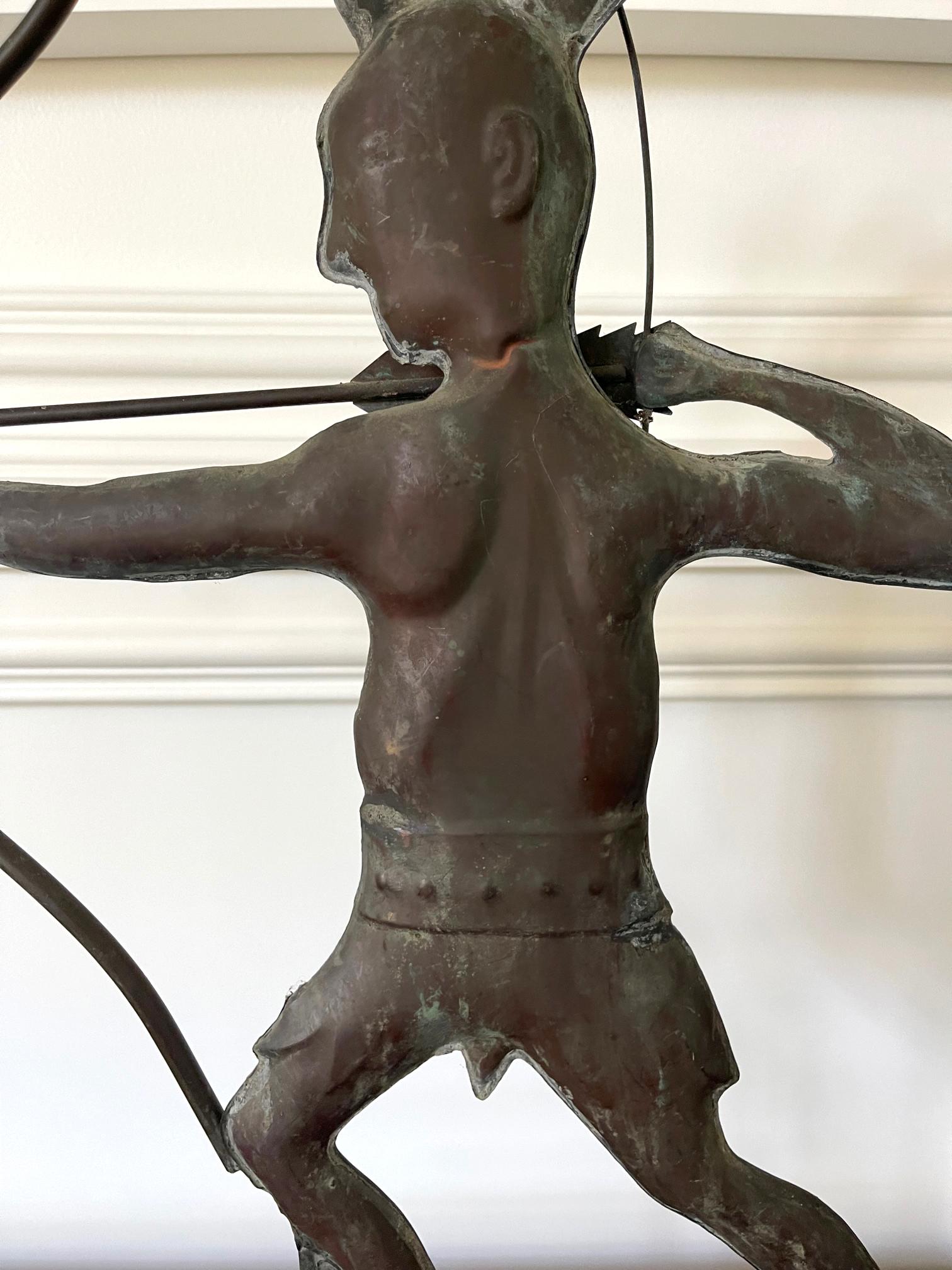 Full Body Weathervane of American Indian Warrior For Sale 4