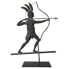 Full Body Weathervane of American Indian Warrior