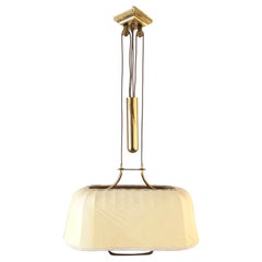 Full Brass Adjustable Counterweight Pendant Lamp, 1970s, Germany