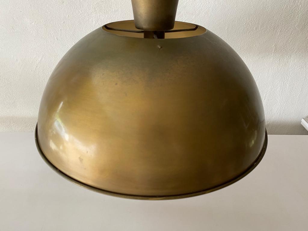 Full Brass Adjustable Height Large Pendant Lamp by Florian Schulz, 1970s Germany For Sale 4