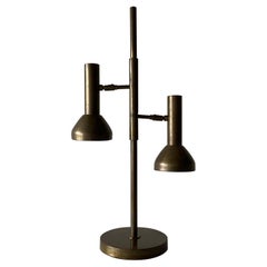 Full Brass Double Shade Table Lamp by Cosack Leuchten, 1970s Germany