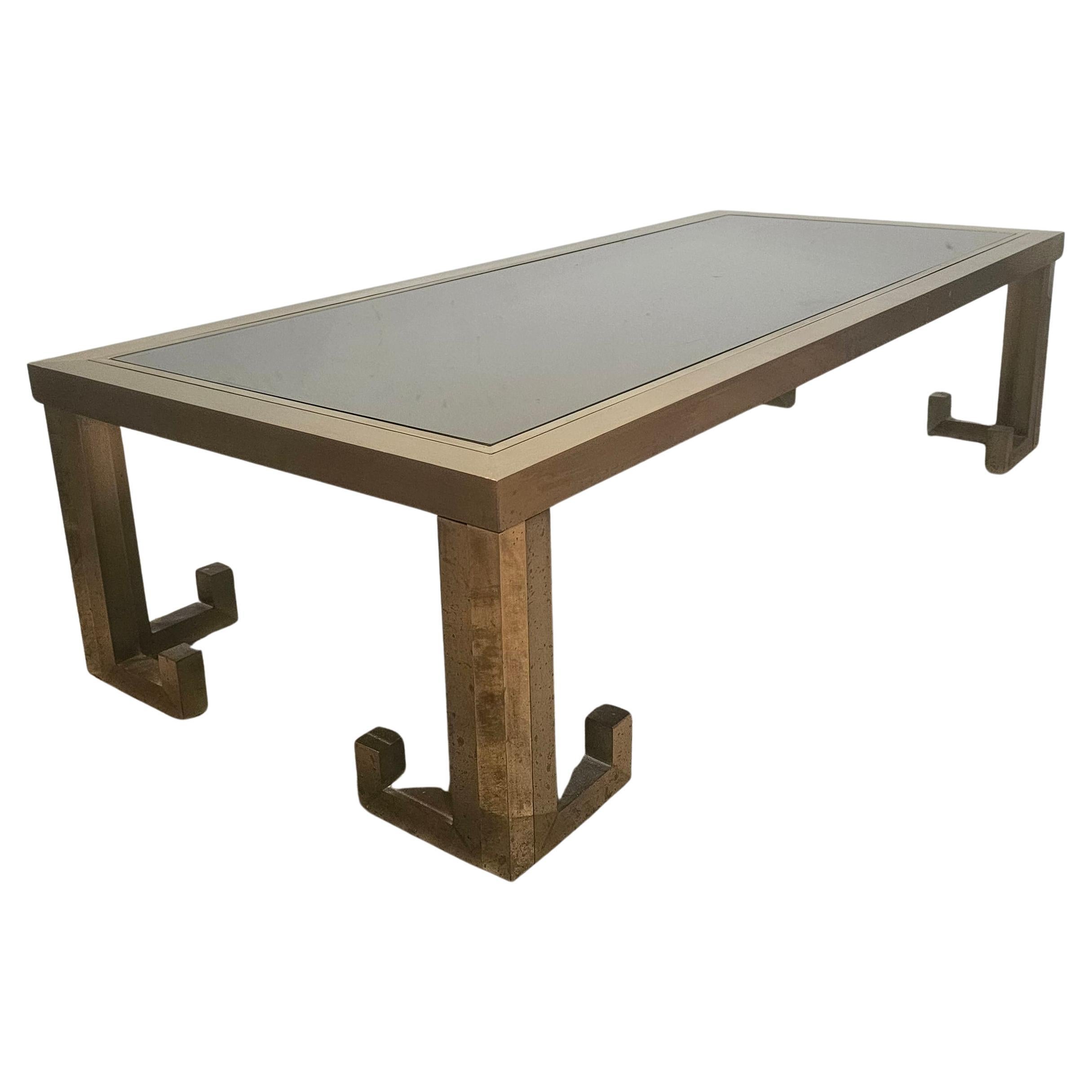 Full Brass "greek Key" Coffee Table