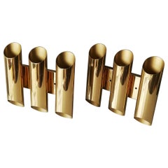 Full Brass Pair of Wall Sconces by Brendell Leuchten, Germany, 1960s