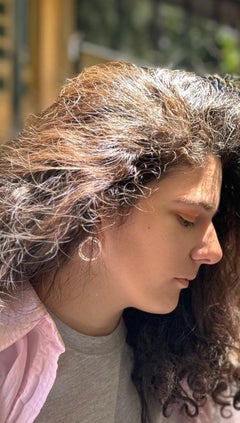 Full Circle Earrings are handcrafted from 24ct silver plated bronze