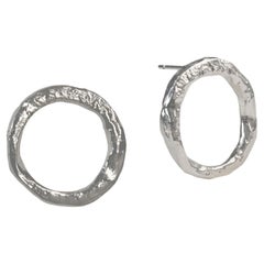 Full Circle Earrings are handcrafted from 24ct silver plated bronze
