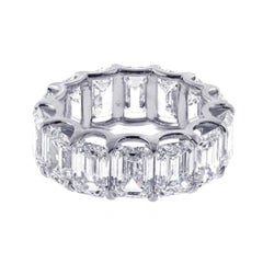 Full Circle G.I.A. Emerald Cut Diamond Band Ring, from Pampillonia