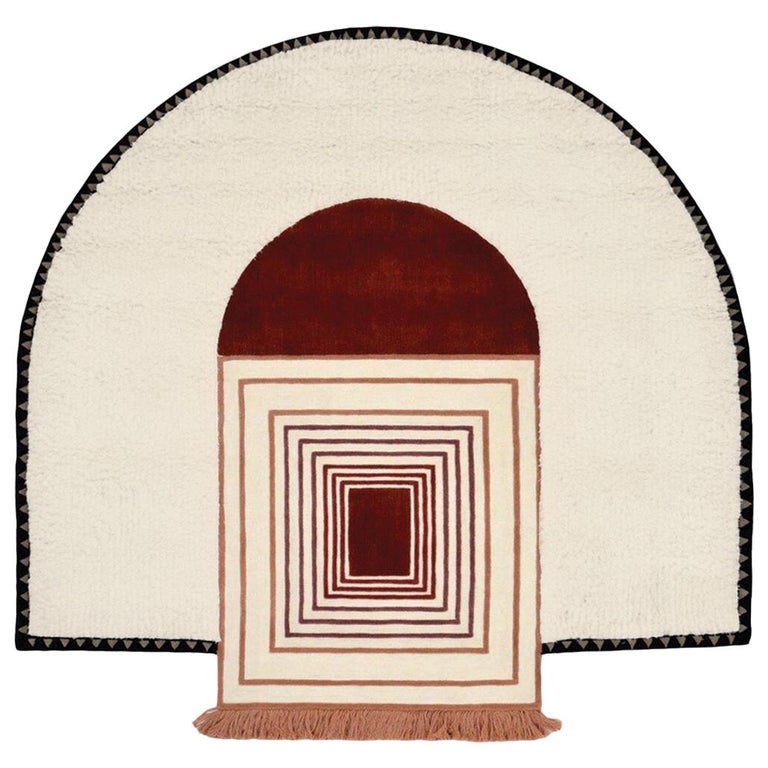 Full Court by Moniomi, Graphic Hand-Tufted Wool Rug For Sale