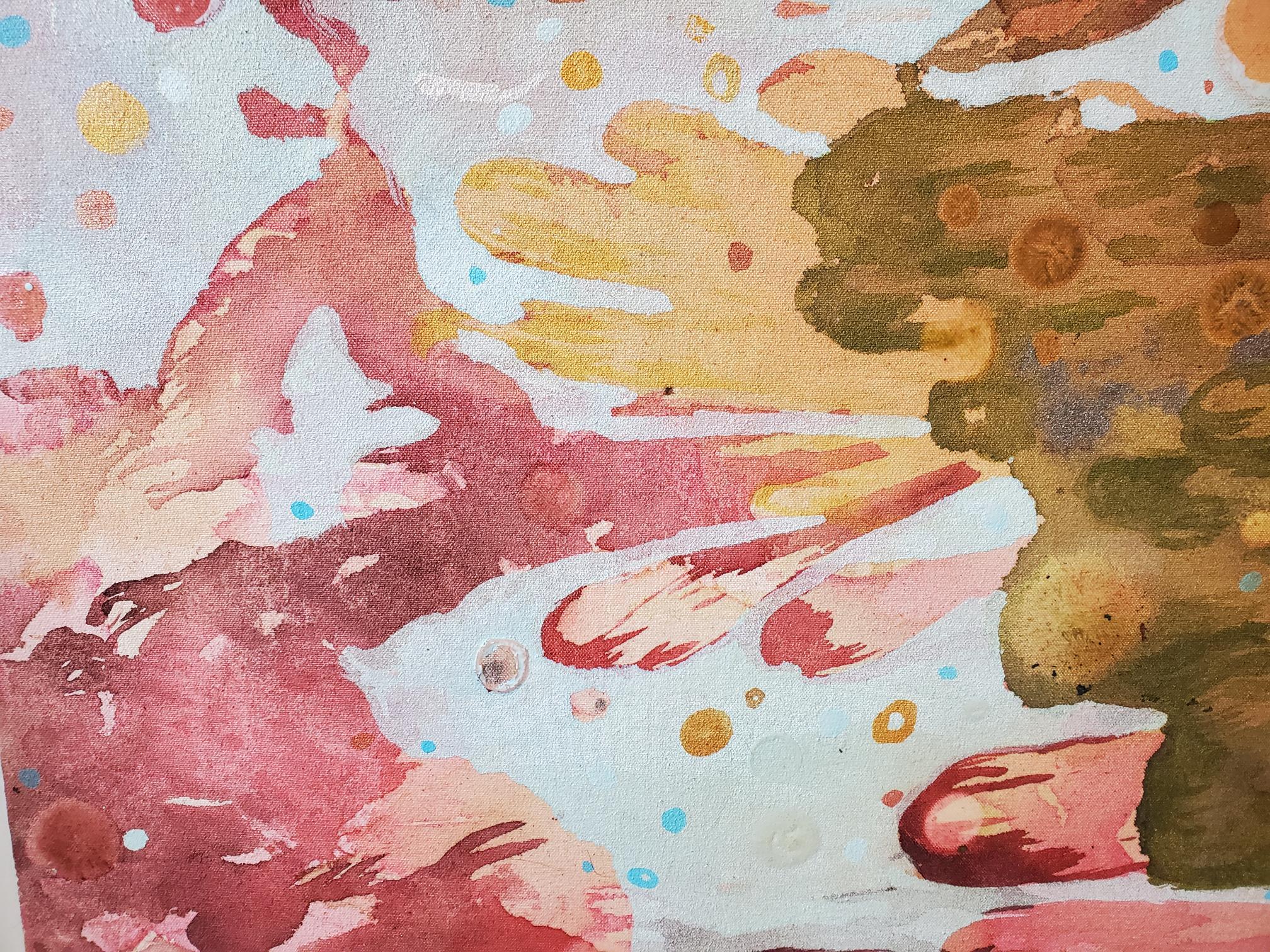 CROWN (2024) Große abstrakte Acrylmalerei auf Leinwand von Lowell Boyers (Handbemalt) im Angebot