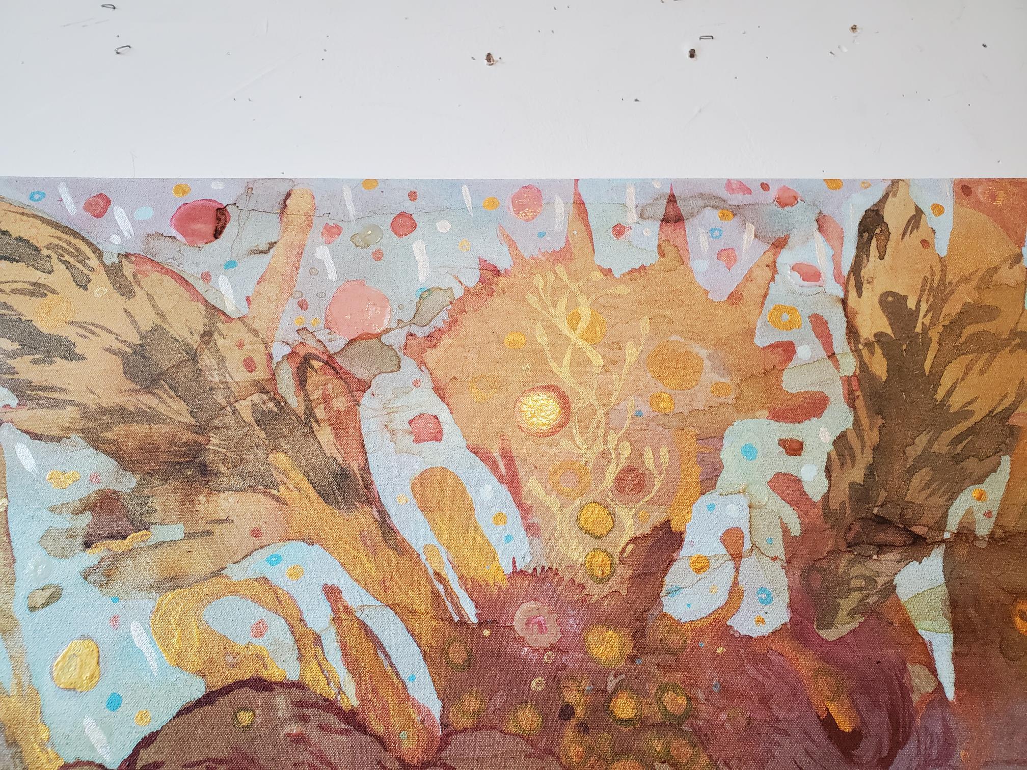 CROWN (2024) Große abstrakte Acrylmalerei auf Leinwand von Lowell Boyers im Zustand „Hervorragend“ im Angebot in New York, NY