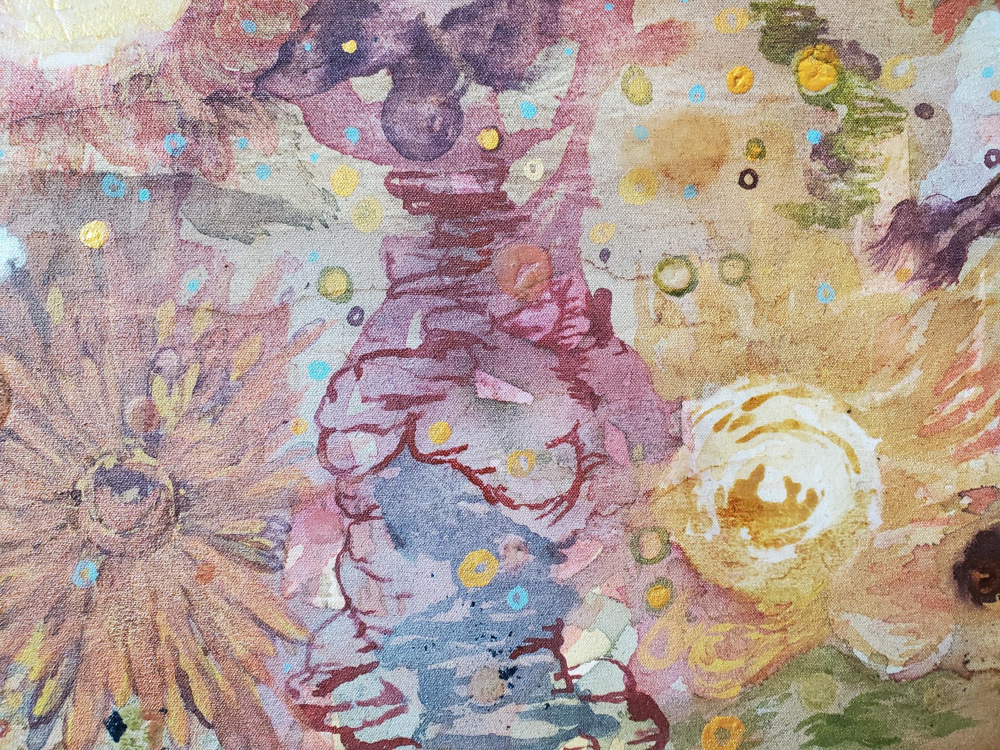 CROWN (2024) Große abstrakte Acrylmalerei auf Leinwand von Lowell Boyers (Harz) im Angebot