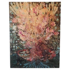 "Full Cup Golden, " 2025 Large Abstract Acrylic Painting By Lowell Boyers