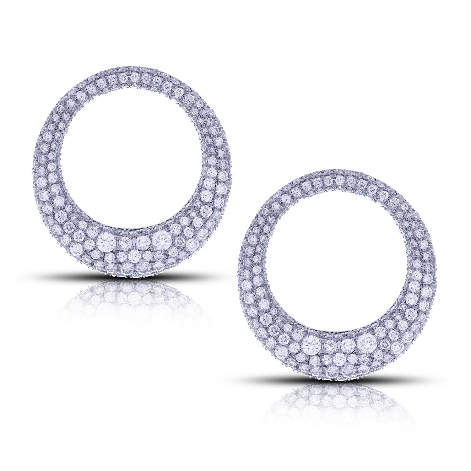 white gold hoop earrings