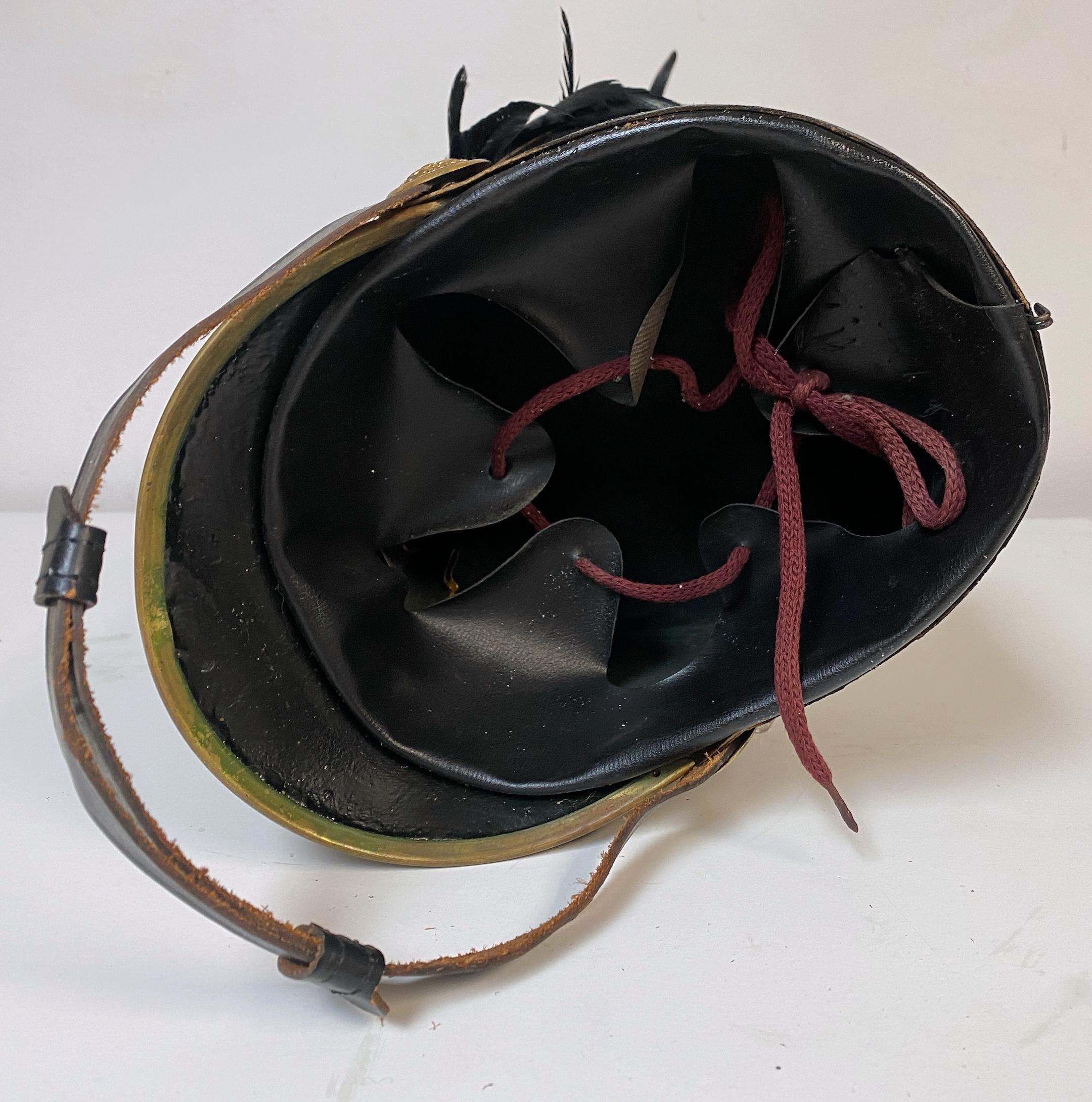 Full Dress La Salle Cadet 'Tar Bucket' Dress Hat/Shako, and Stand For Sale 4
