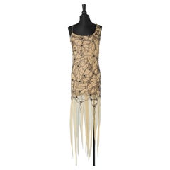 Full embroidered evening dress on stretch tulle base Krizia 