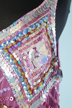 Voll besticktes mehrfarbiges Tanktop Gai Mattiolo Couture NEW WITH TAG