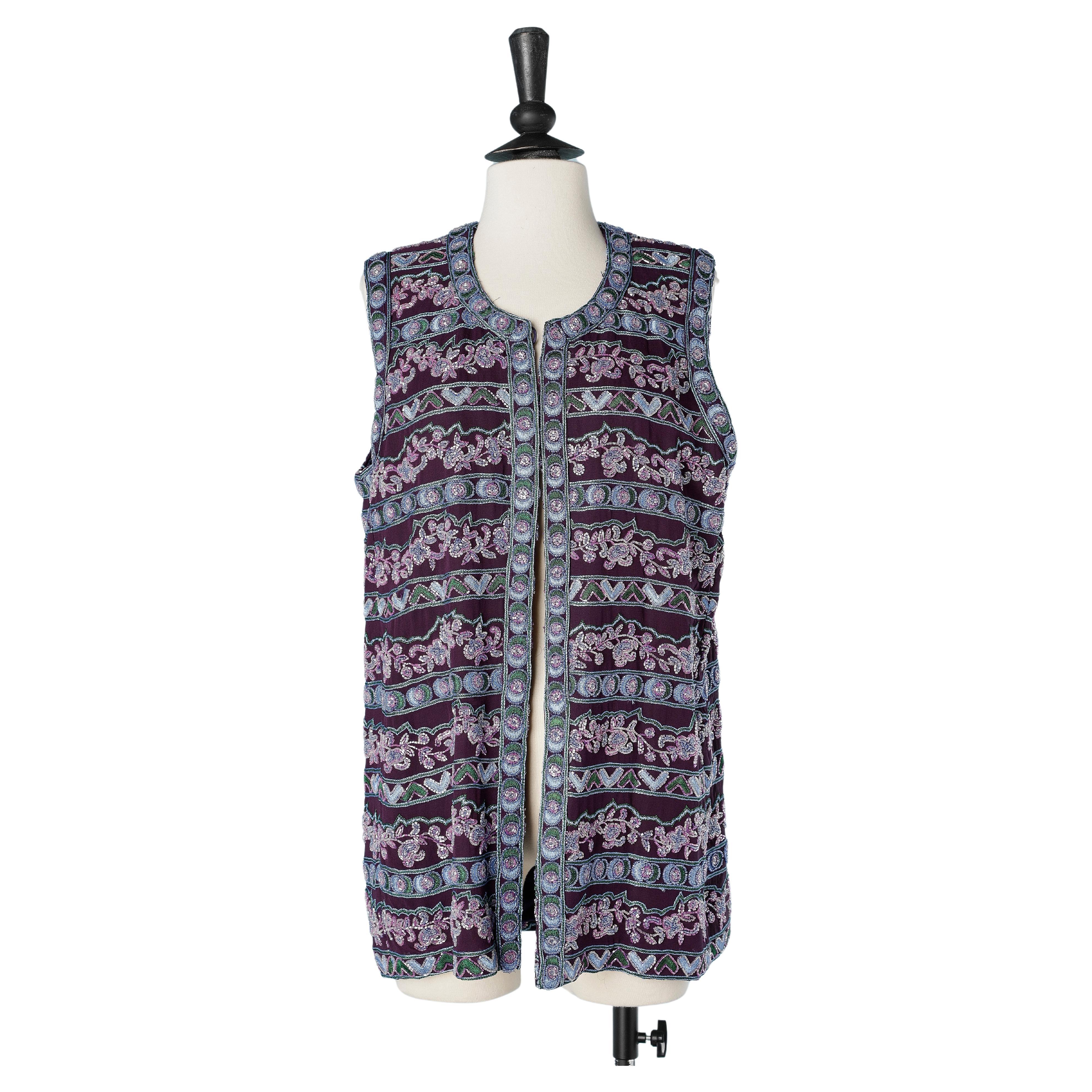 Full embroidered vest André Laug  For Sale
