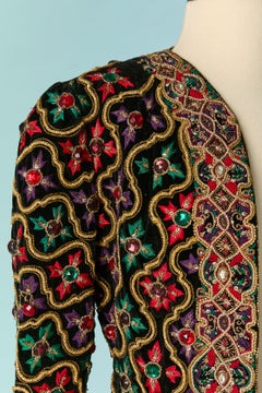 Full embroideries velvet boléro jacket OSCAR de la RENTA