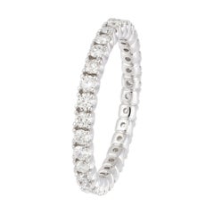 Full Eternity Diamantband-Ring 18k Weißgold für Sie