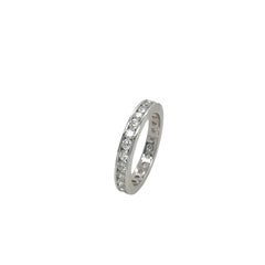 Anello a eternità completa con diamante da 0,50 ct G/VS, incastonato in oro bianco 18 ct