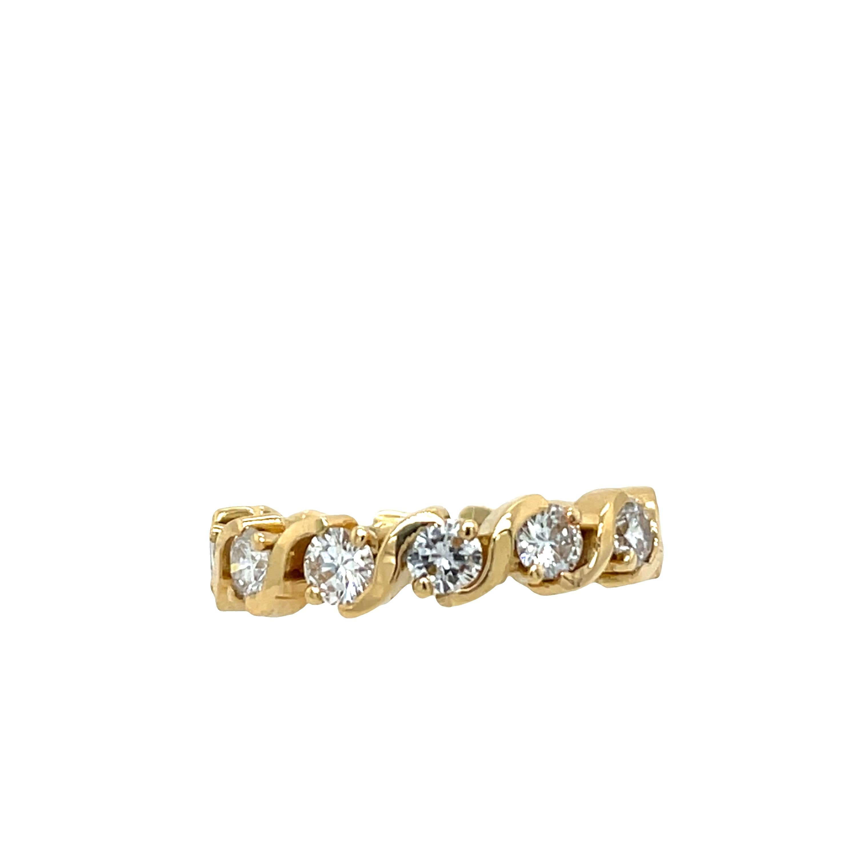 De las mujeres Full Eternity Diamond Ring, Set With 1.50ct Natural Diamonds in 18ct Yellow Gold en venta