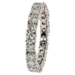 Full Eternity Diamond Ring, Set With 1.80ct Natural Diamonds In Platinum