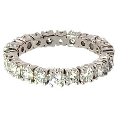 Full Eternity Diamond Ring, Set With 1.80ct Natural Diamonds In Platinum
