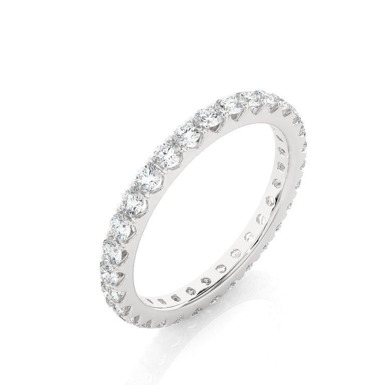 For Sale:  Full Eternity Moissanite Band in 925 Silver Stackable Ring for Women Gift 5