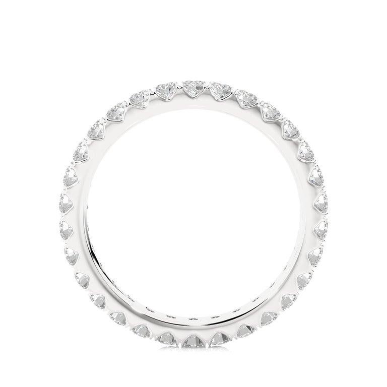 For Sale:  Full Eternity Moissanite Band in 925 Silver Stackable Ring for Women Gift 8